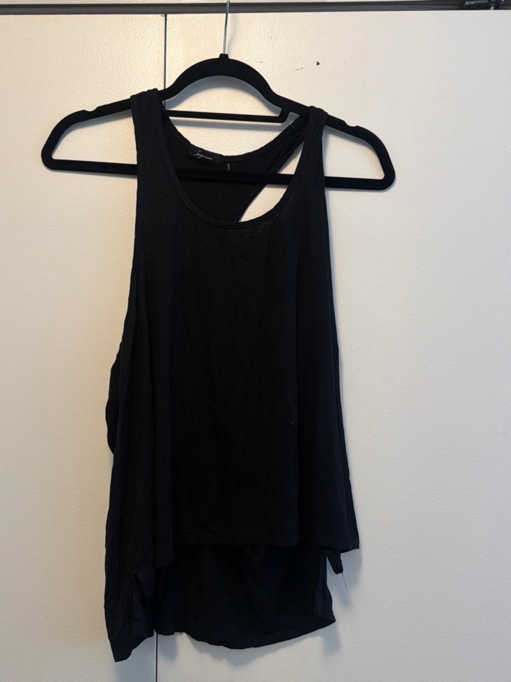 Soprano Black Draped Racerback Tank - Picture 2 of 2